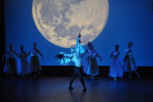 Adam Thurlow as the Brolga. Photo by Eleanor Wilks